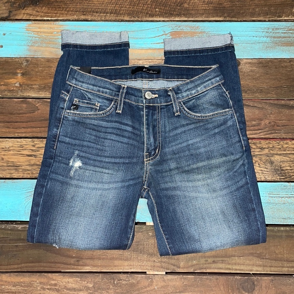 Distressed KanCan Cropped Jeans